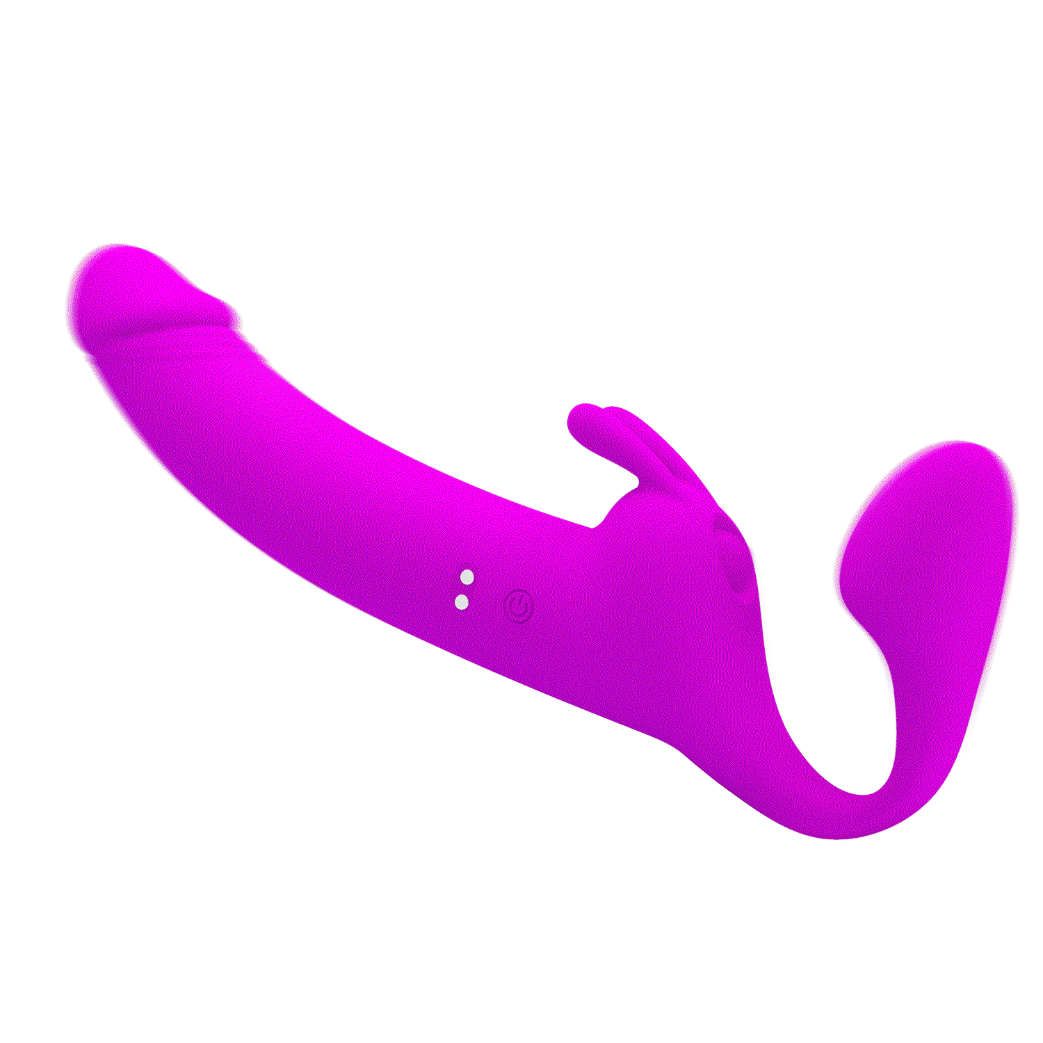 9: Pretty Love - Zanini - Vibrierender trägerloser Umschnalldildo - Lila