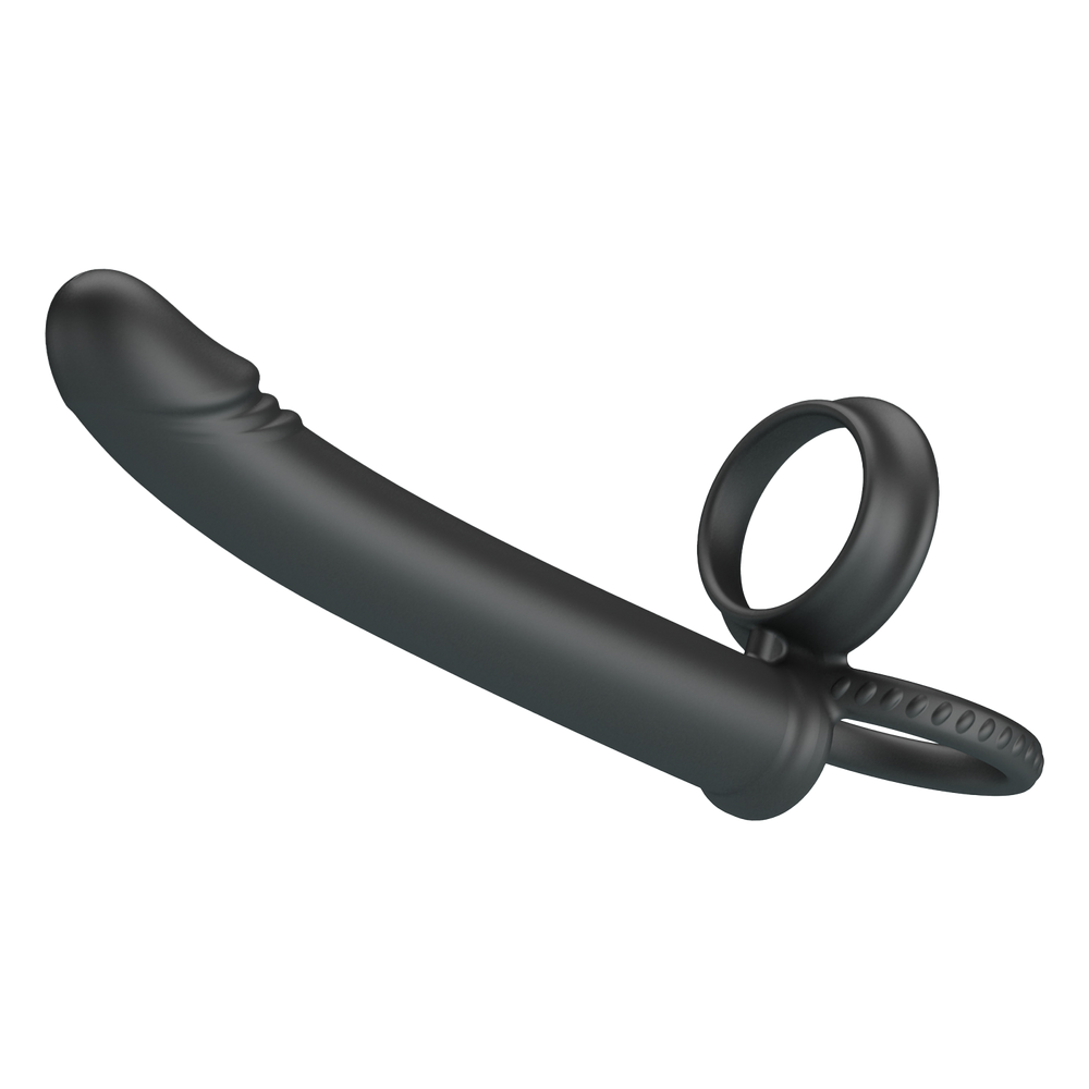 3: Pretty Love - Moses - Schwanz und Hoden Ring Dildo - Schwarz