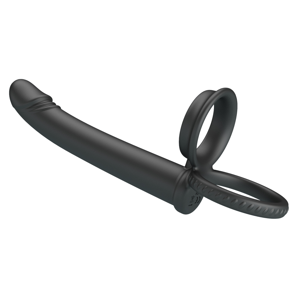 6: Pretty Love - Moses - Schwanz und Hoden Ring Dildo - Schwarz