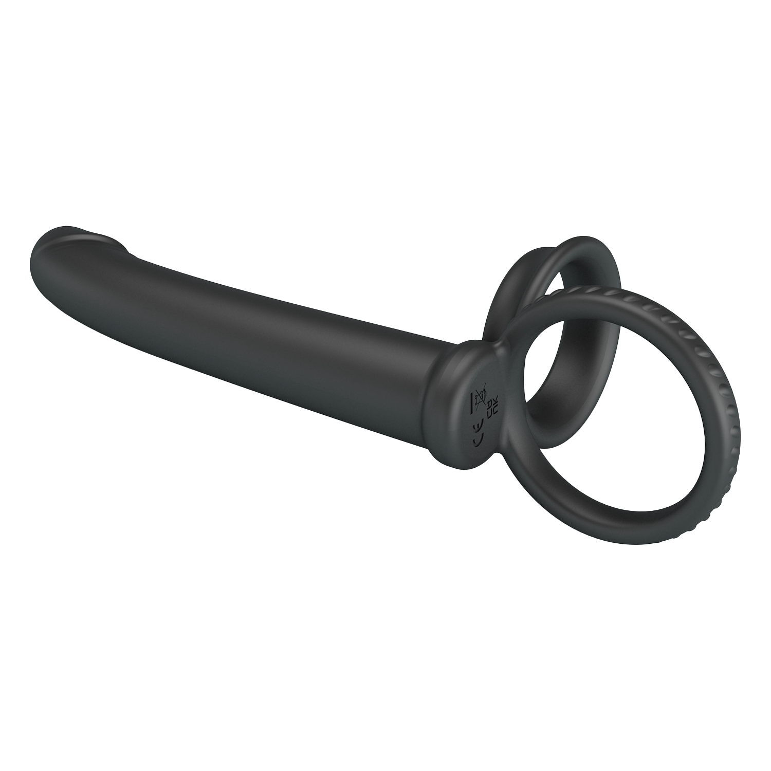 7: Pretty Love - Moses - Schwanz und Hoden Ring Dildo - Schwarz