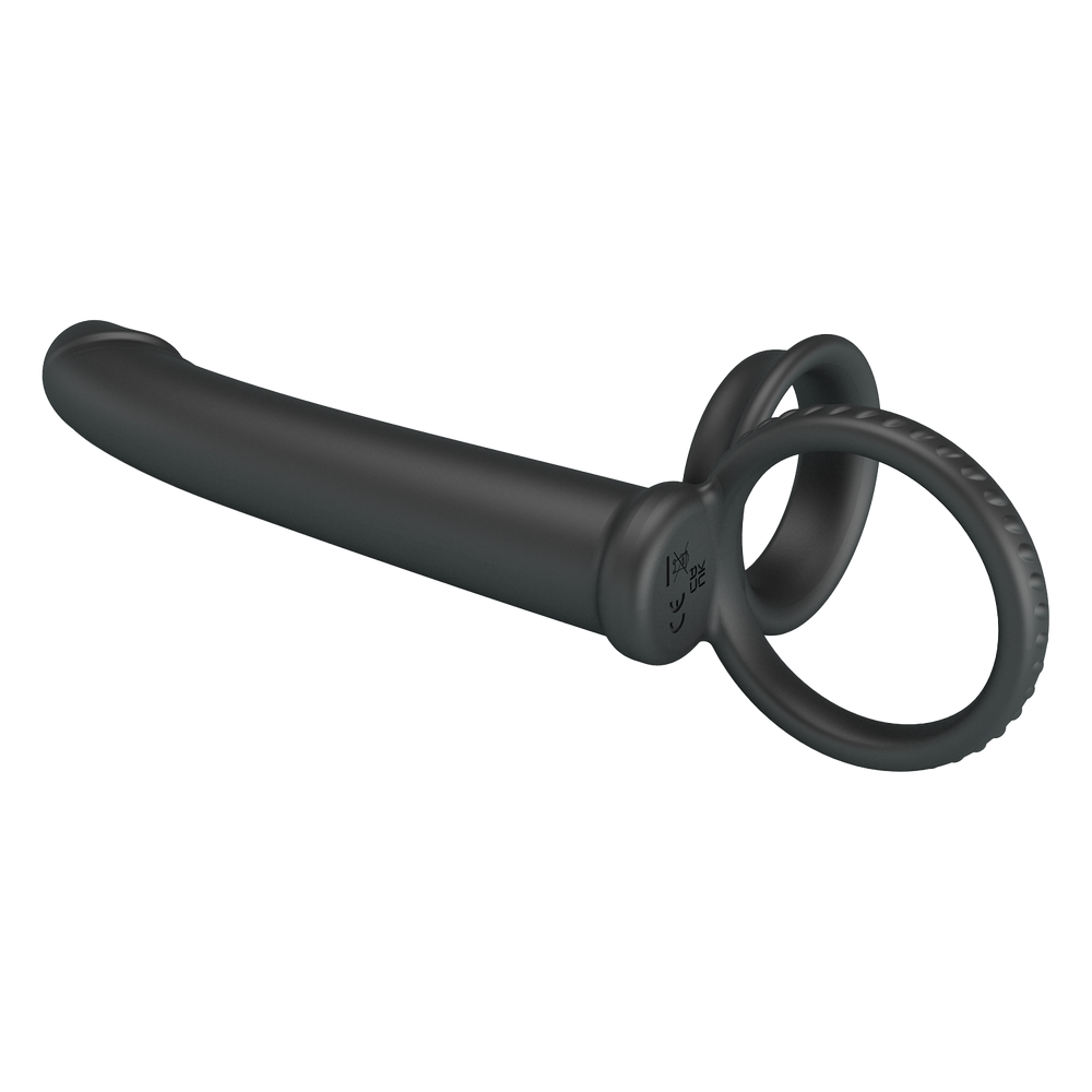 7: Pretty Love - Moses - Schwanz und Hoden Ring Dildo - Schwarz