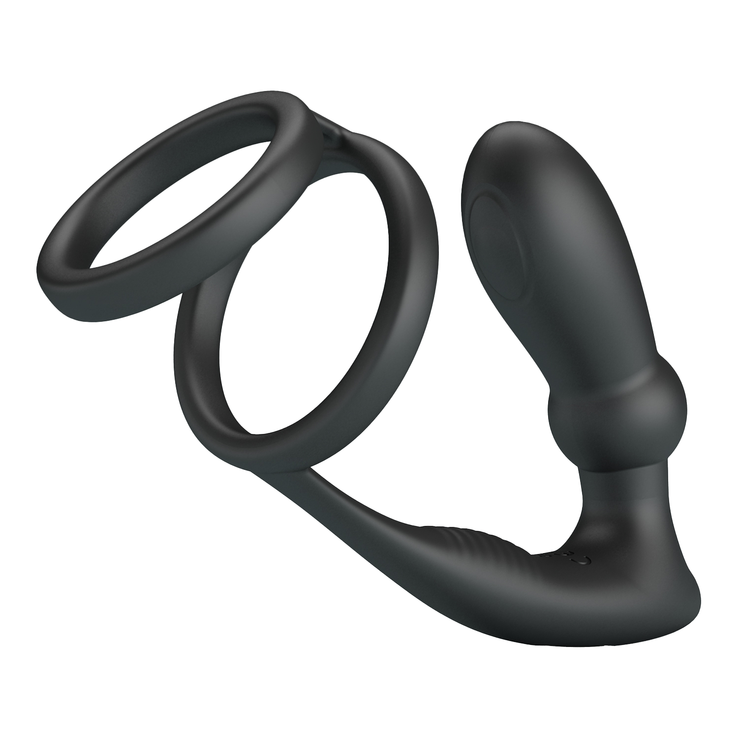 4: Pretty Love - Emoni - Cockring mit Butt Plug - Schwarz