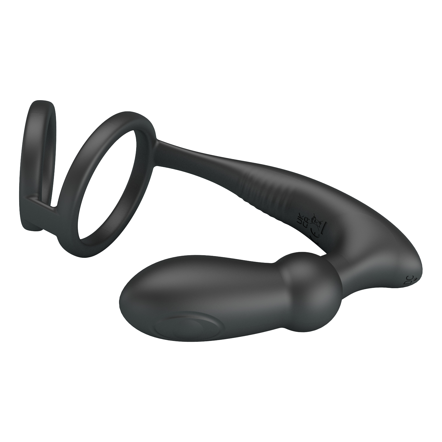 5: Pretty Love - Emoni - Cockring mit Butt Plug - Schwarz