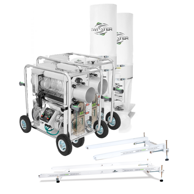 Twister Tandem T2 Trimming System mit Leaf Collectors, EU-Plug