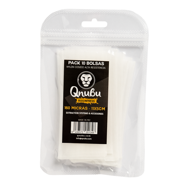 Qnubu Extraktionsbeutel 160 µm, 11 x 5 cm, 10 St je Pckg