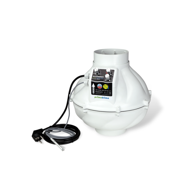 Prima Klima Whisperblower EC Rohrventilator, max 800 m3/h, 170 W, ø 125 mm , Temperatursteuerung