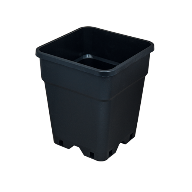 PotKing  Topf, quadratisch, viereckig, schwarz, 3,5 L