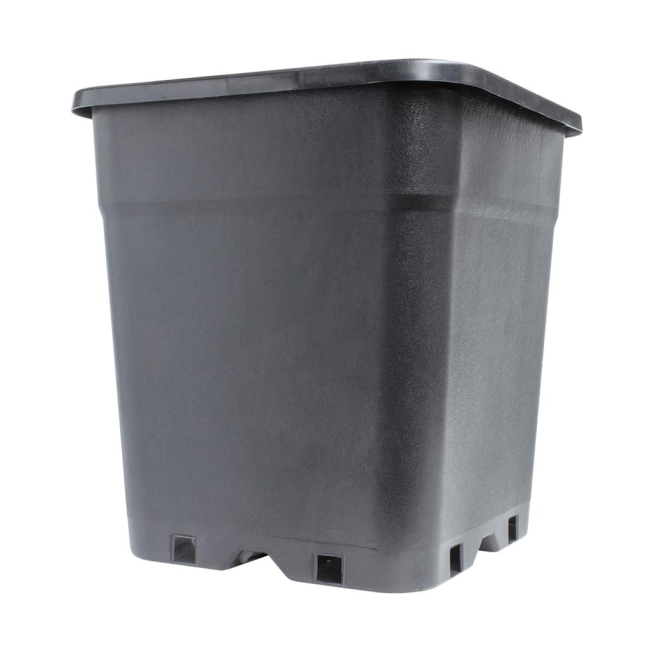 Pot King Topf, quadratisch, viereckig, schwarz, 30 L