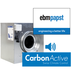 CarbonActive EC EBM Silent Box 750m3/h, 610Pa,  ø 200 mm