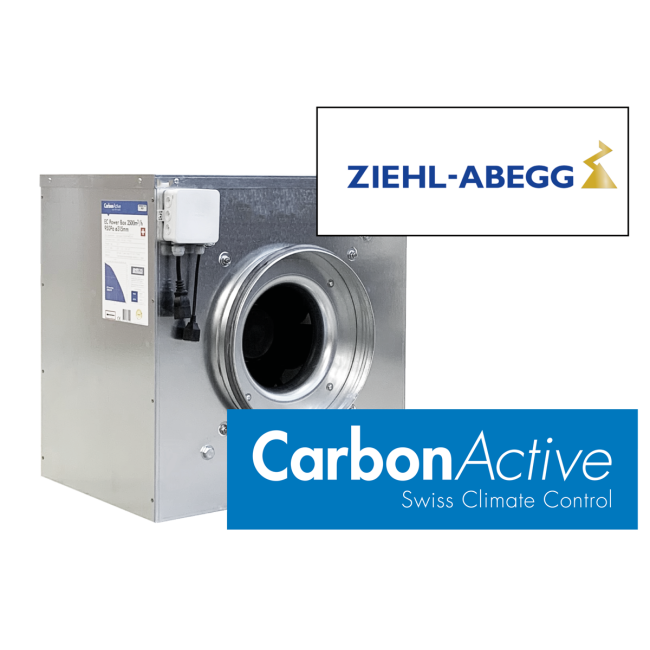 CarbonActive EC ZA Power Box 5500m3/h ,1200Pa, ø 400 mm