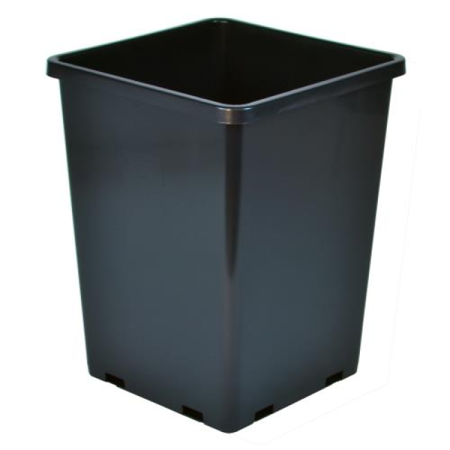 Topf, viereckig, schwarz, 15,7 x 15,7 x 23,3 cm, 4 L