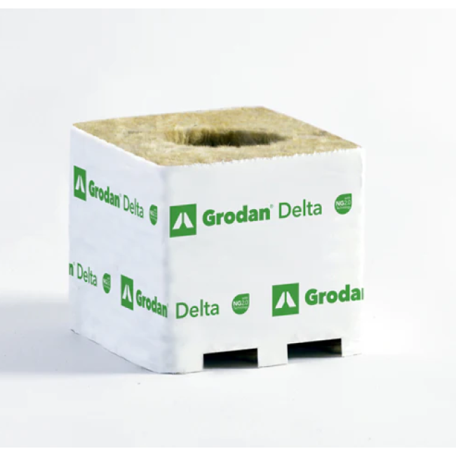 Grodan Delta, NG2.0, Kulturblock, 7,5 x 7,5 x 6,5 cm, kleines Loch 27/40 (384 stk)