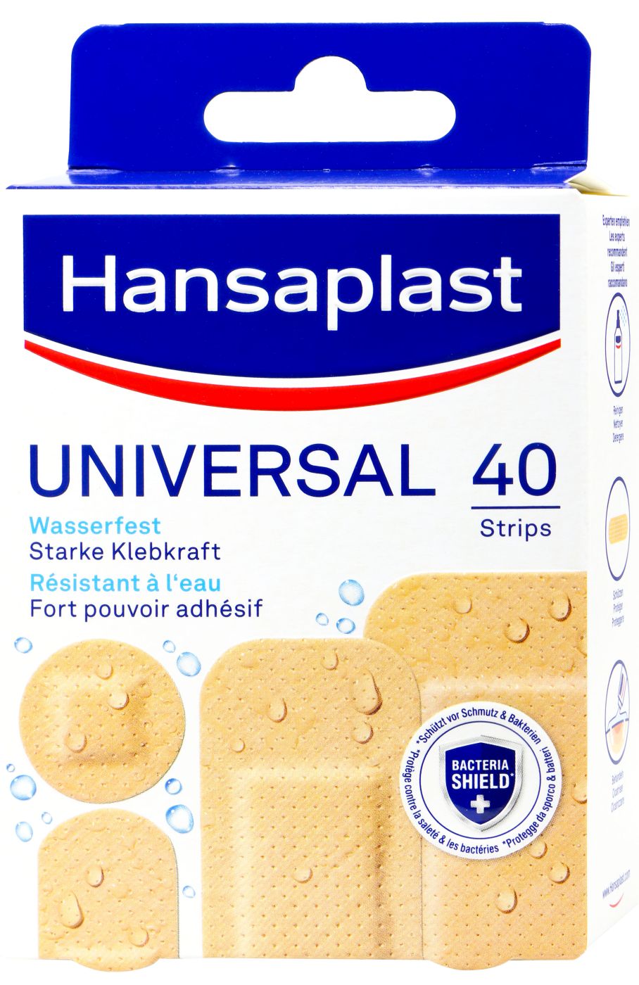 Hansaplast Universal Water Resistant Strips, 40 er