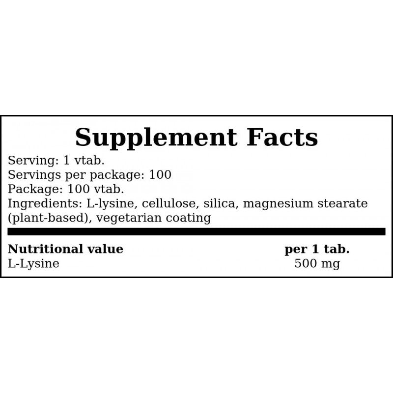 L-Lysine - 100tab x12