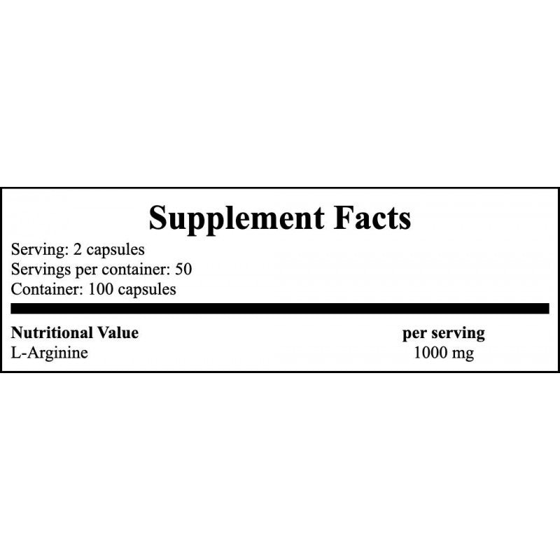 L-Arginine 500mg - 100caps