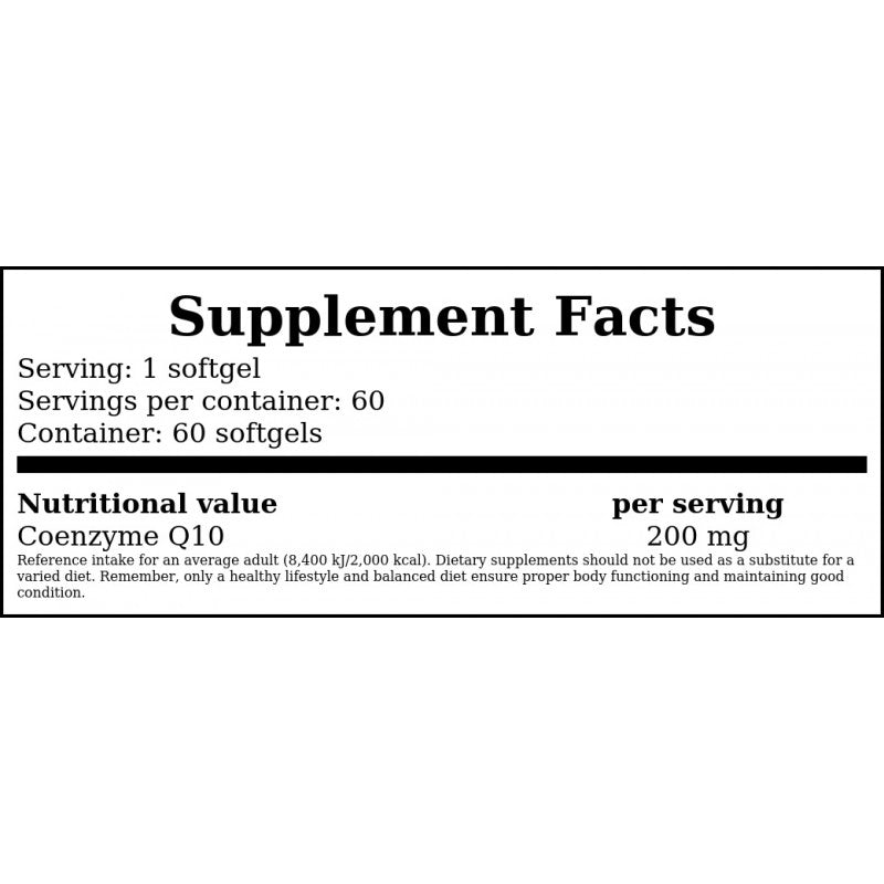 CoQ10 ( Koenzym Q10 ) 200mg - 60vcaps