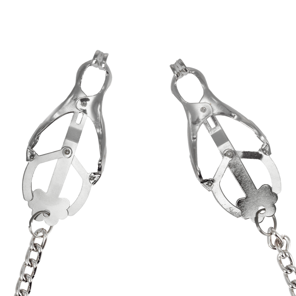 3: Rimba Bondage Play – Verstellbare Nippelklammern an Kette