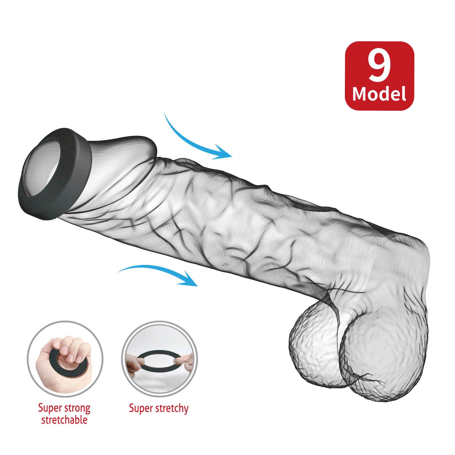 Crazy Bull - Brodan - Cock Ring - Modell 9 - Schwarz