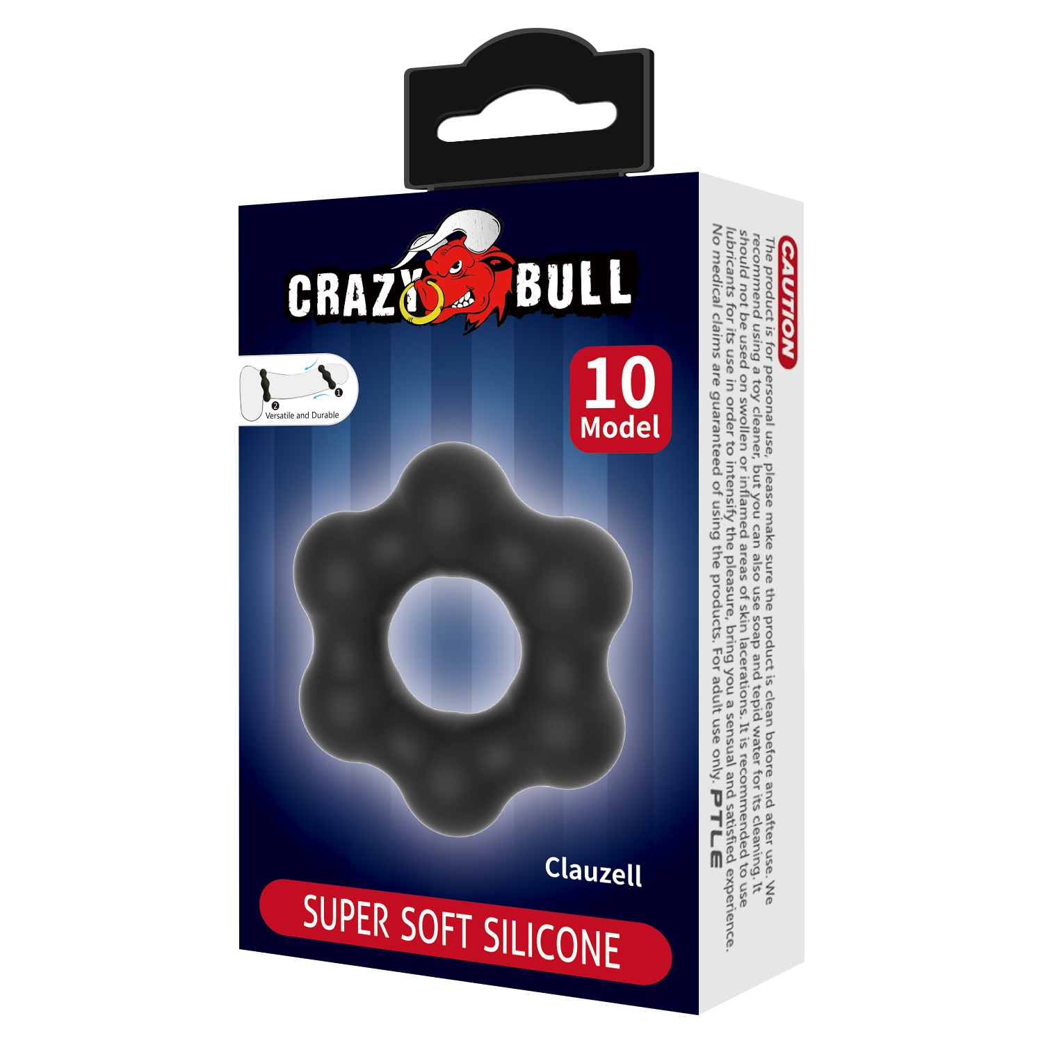 Crazy Bull - Clauzell - Cock Ring - Modell 10 - Schwarz