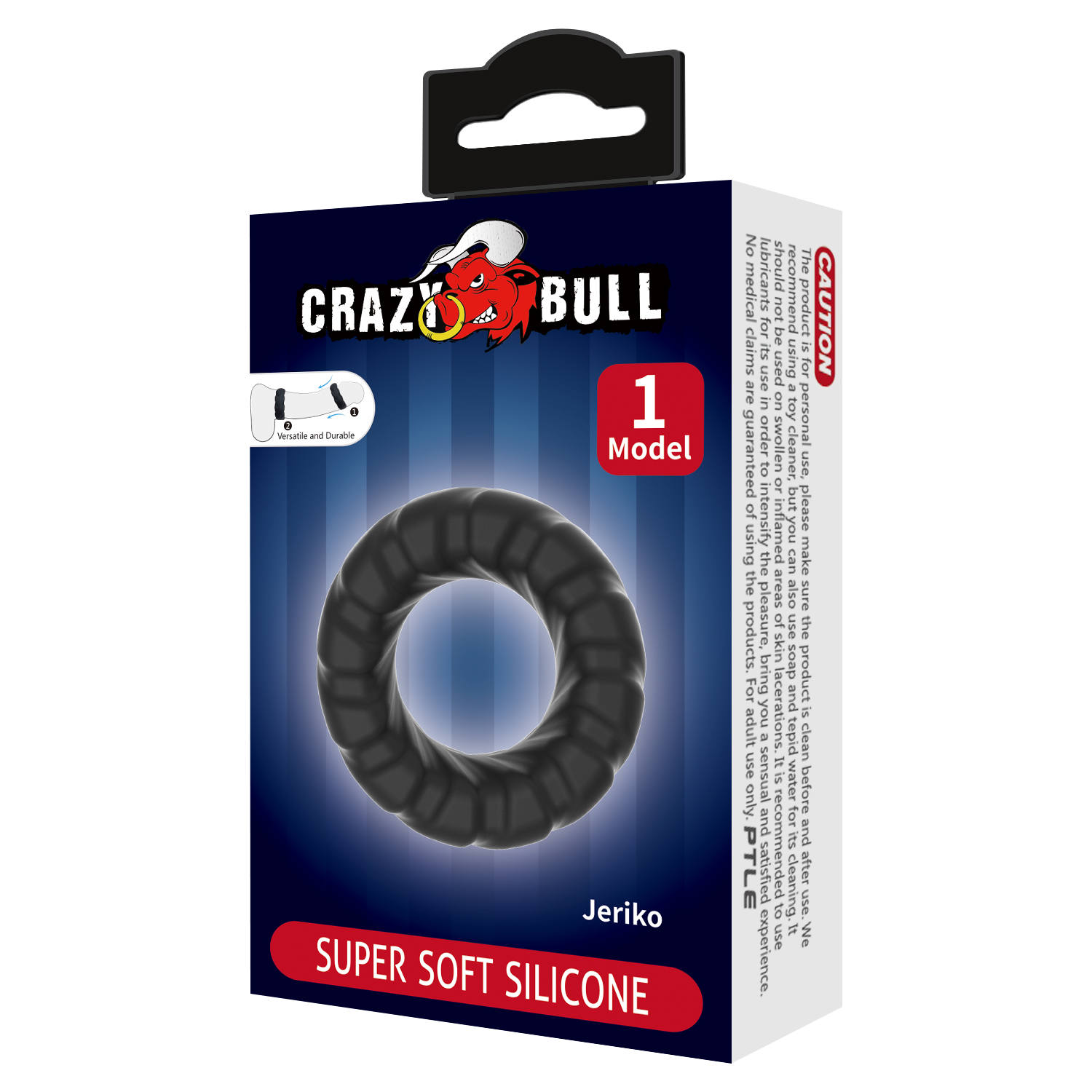 Crazy Bull - Jeriko - Cock Ring - Modell 1 - Schwarz