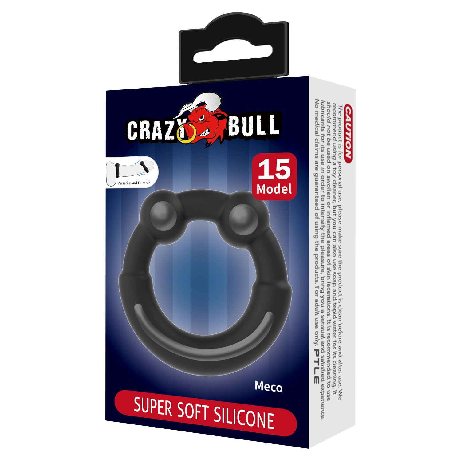 2: Crazy Bull - Meco - Cock Ring - Modell 15 - Schwarz
