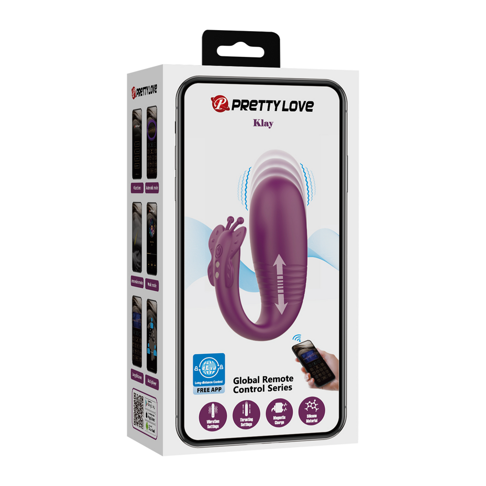 2: Pretty Love - Klay - Thrusting Egg Vibrator (App gesteuert) - Lila