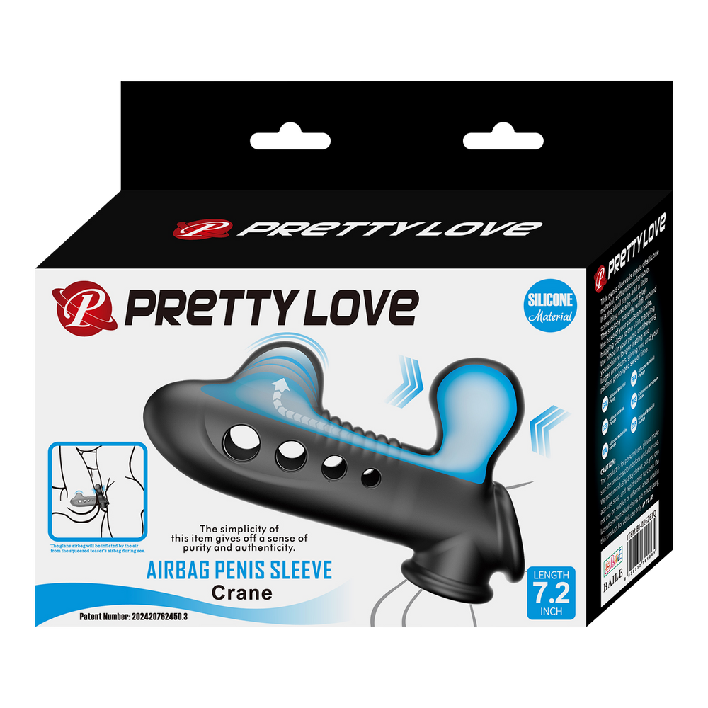 2: Pretty Love - Crane - Airbag-Penishülle - Schwarz