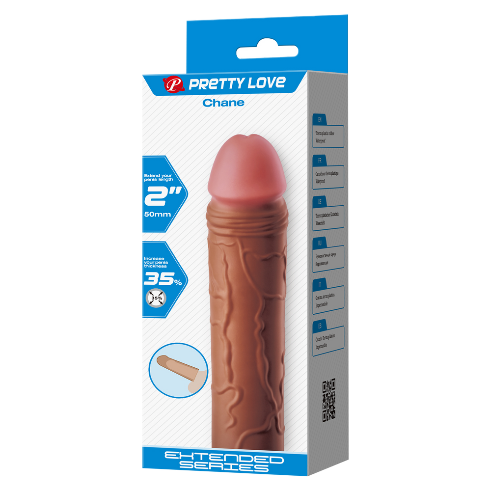 Pretty Love - Chane - Penis-Verlängerungshülse - 50mm - Braun