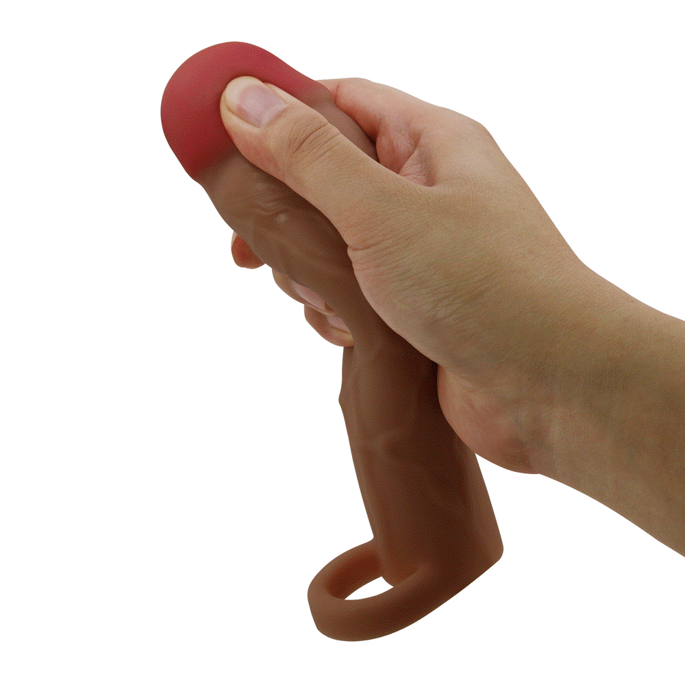 8: Pretty Love - Hani - Cock Ring mit Penisverlängerung - 50mm - Braun