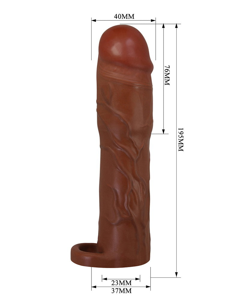 7: Pretty Love - Gerd - Cock Ring mit Penisverlängerung - 75mm - Braun
