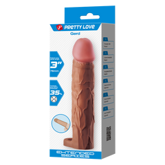2: Pretty Love - Gerd - Cock Ring mit Penisverlängerung - 75mm - Braun