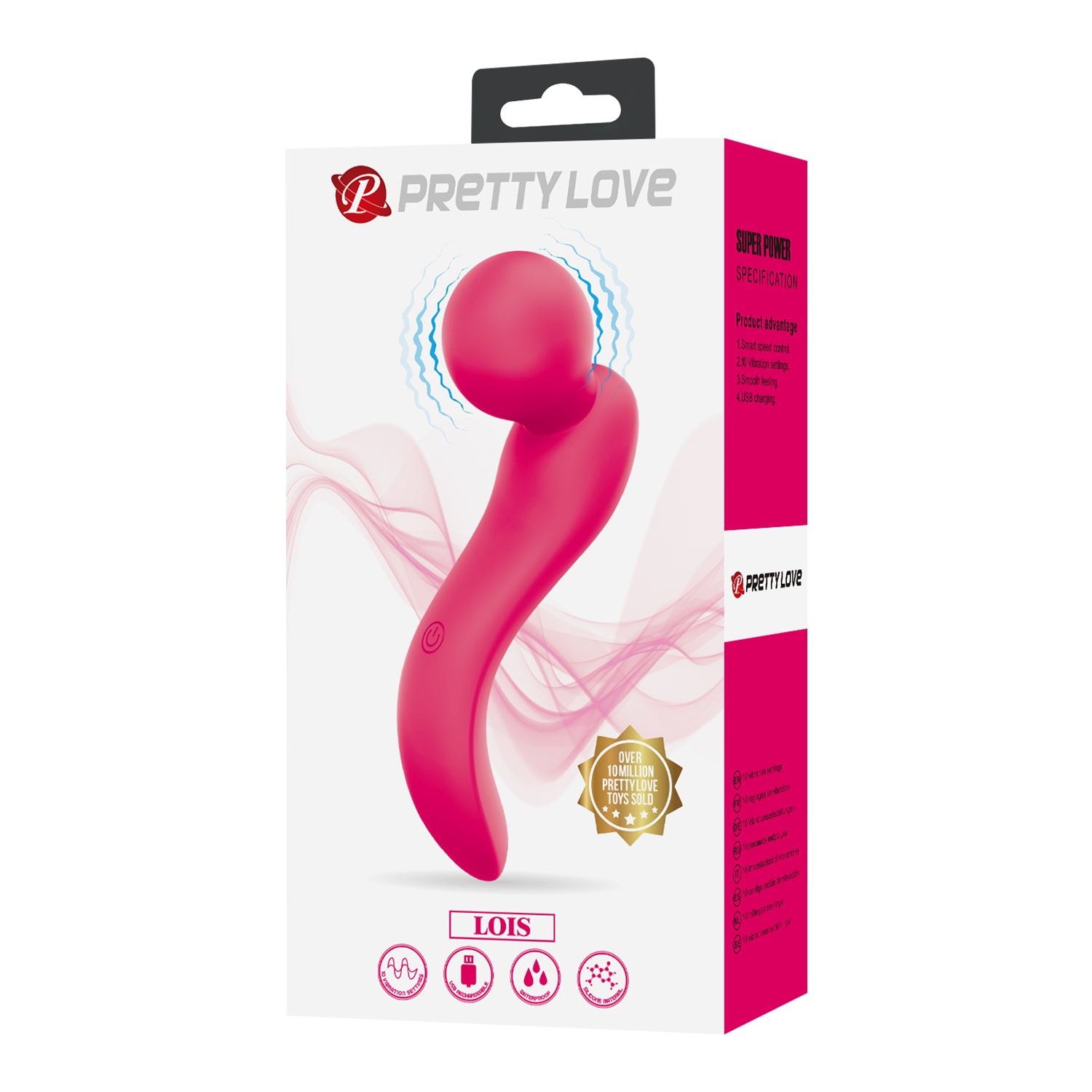 Pretty Love - Lois - Wand Massager - Rosa