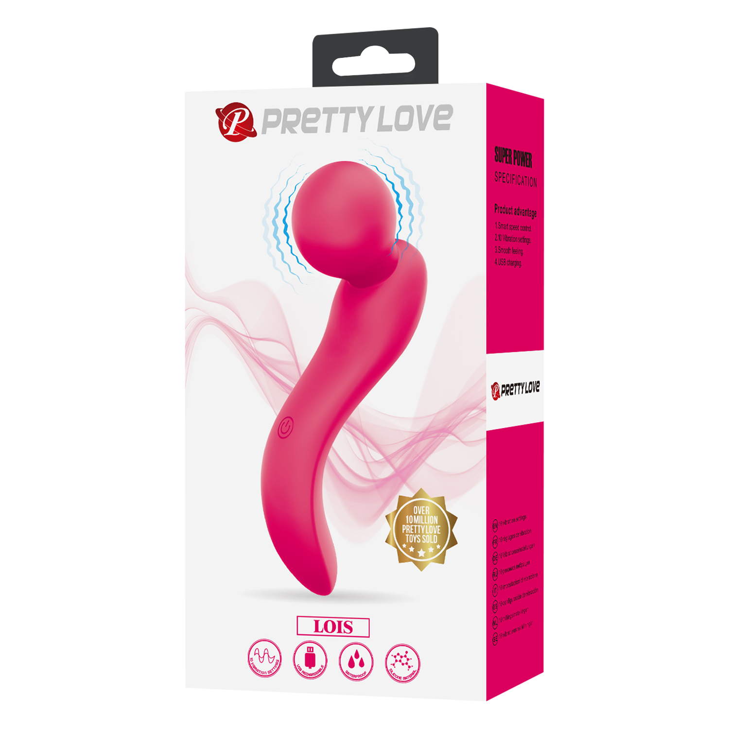 Pretty Love - Lois - Wand Massager - Rosa