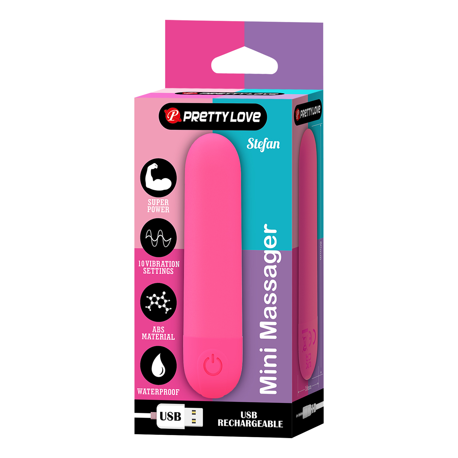 2: Pretty Love - Stefan - Mini-Massager- Rosa