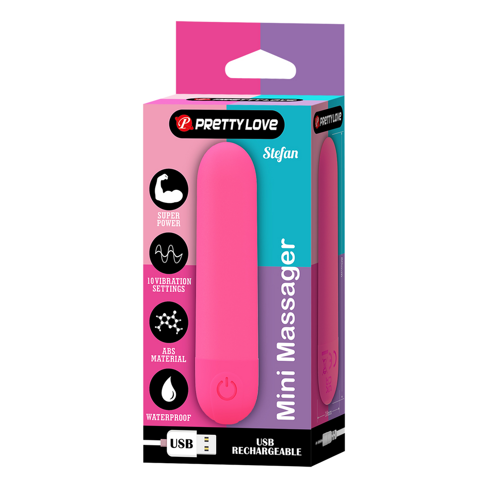 2: Pretty Love - Stefan - Mini-Massager- Rosa
