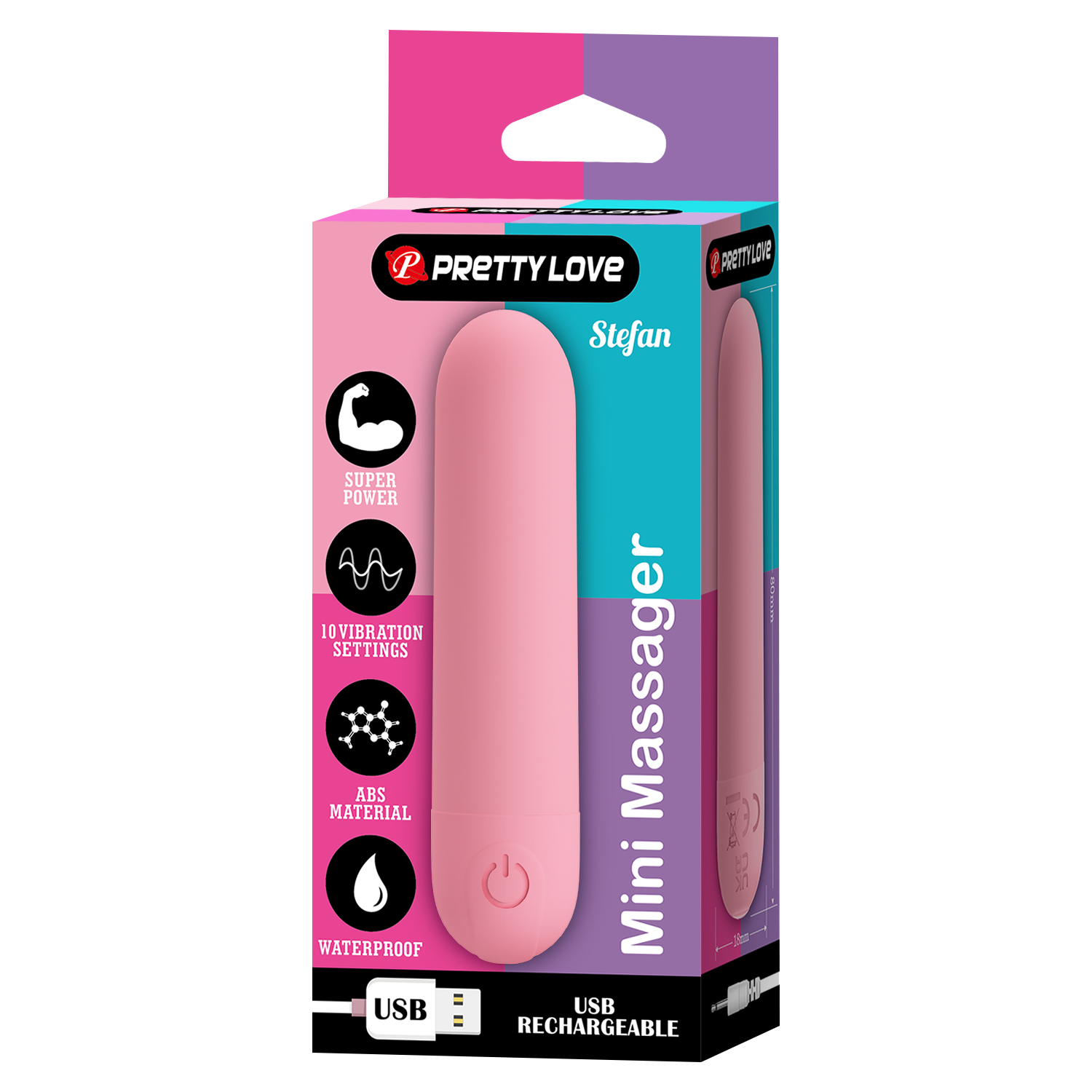 2: Pretty Love - Stefan - Mini-Massager - Hellrosa