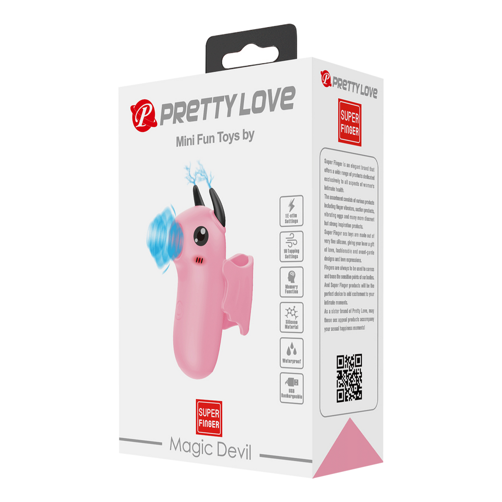 2: Pretty Love - Mini Fun Toys - Magic Devil - Fingervibrator - Rosa