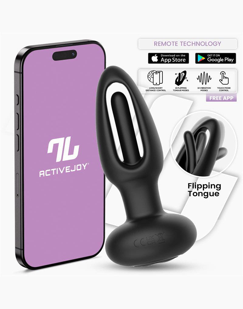 IY – Zack – Analplug mit beweglicher Zunge (mit App-Steuerung) – Schwarz
