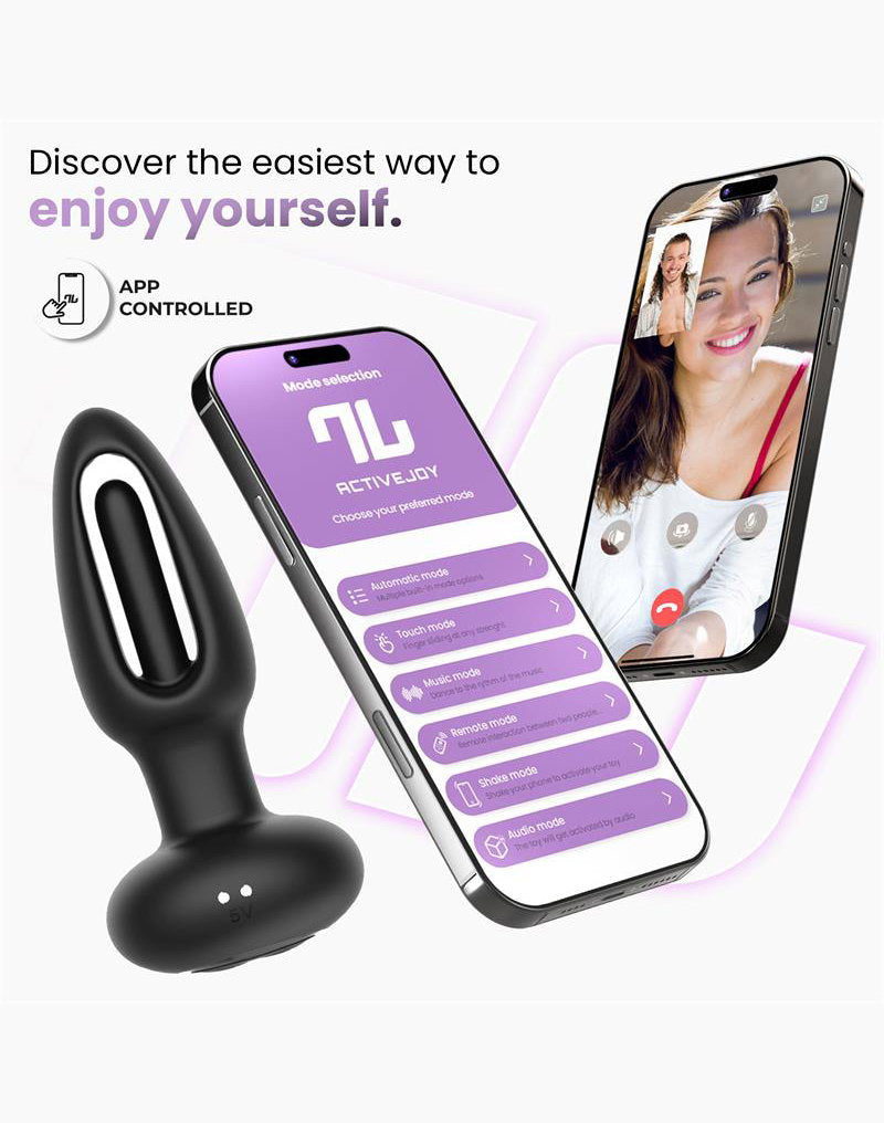 5: IY – Zack – Analplug mit beweglicher Zunge (mit App-Steuerung) – Schwarz