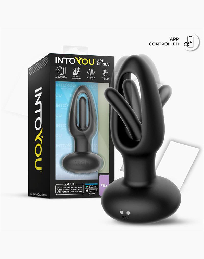 8: IY – Zack – Analplug mit beweglicher Zunge (mit App-Steuerung) – Schwarz