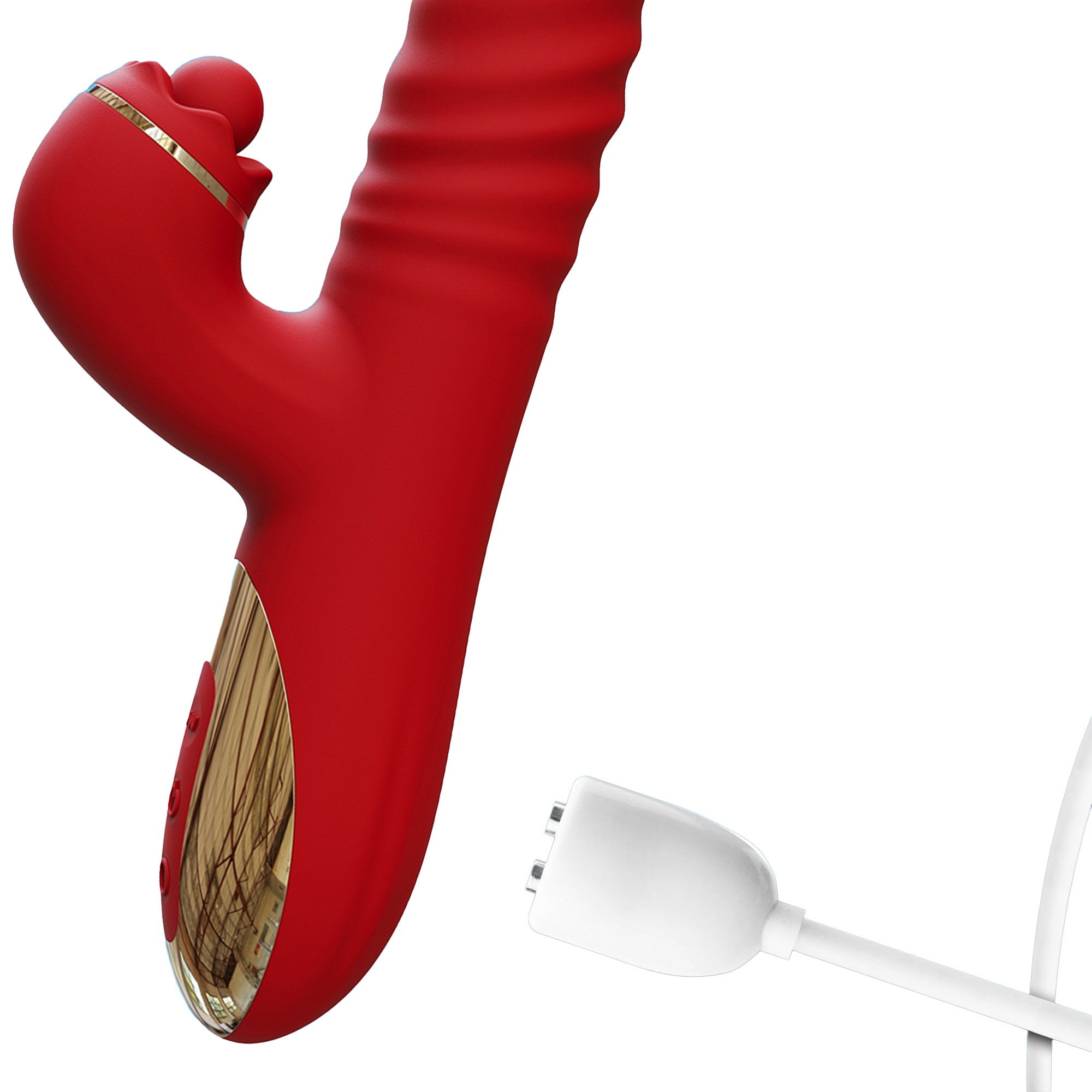 8: IY - Ascen - Rabbit-Vibrator - Thrusting und Waving Vibrator mit App - Rot