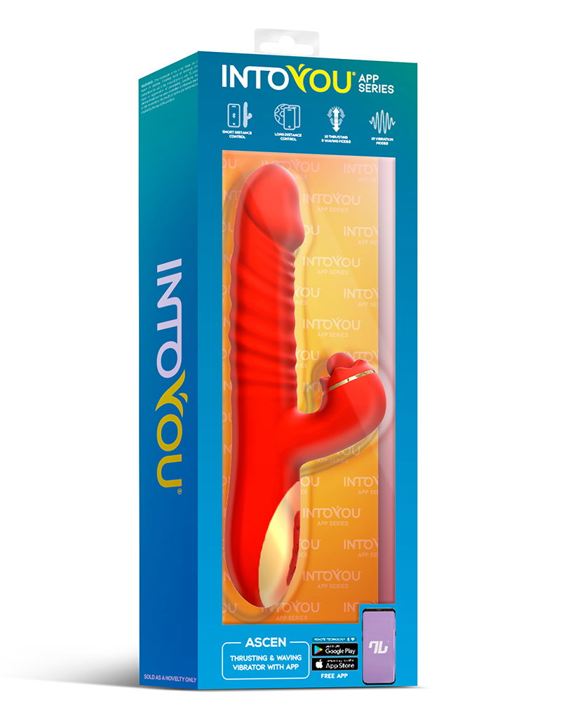 12: IY - Ascen - Rabbit-Vibrator - Thrusting und Waving Vibrator mit App - Rot
