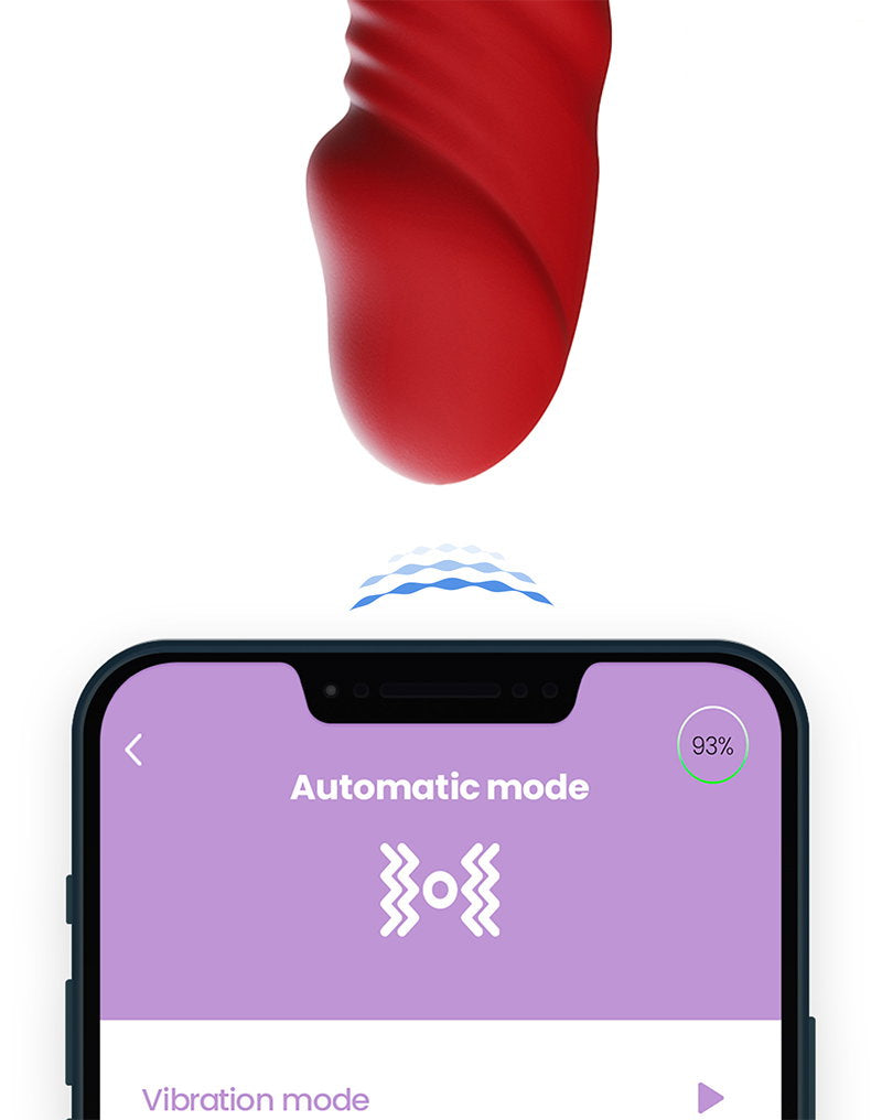 9: IY - Ascen - Rabbit-Vibrator - Thrusting und Waving Vibrator mit App - Rot