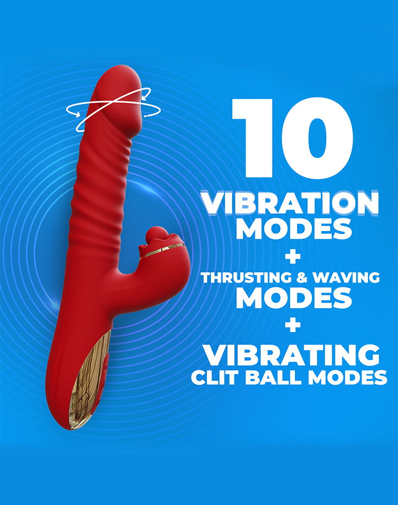 11: IY - Ascen - Rabbit-Vibrator - Thrusting und Waving Vibrator mit App - Rot