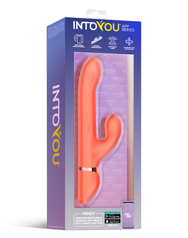 10: IY - Mindy - Rabbit-Vibrator mit Perlen und App - Orange