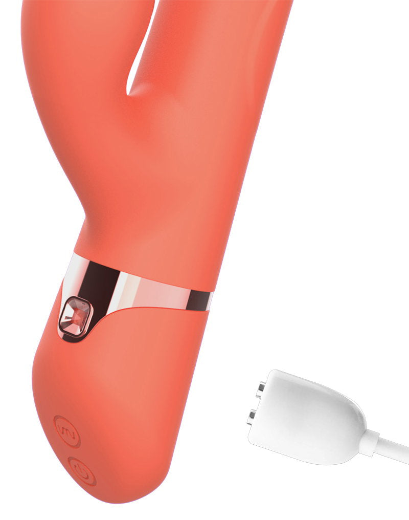8: IY - Mindy - Rabbit-Vibrator mit Perlen und App - Orange