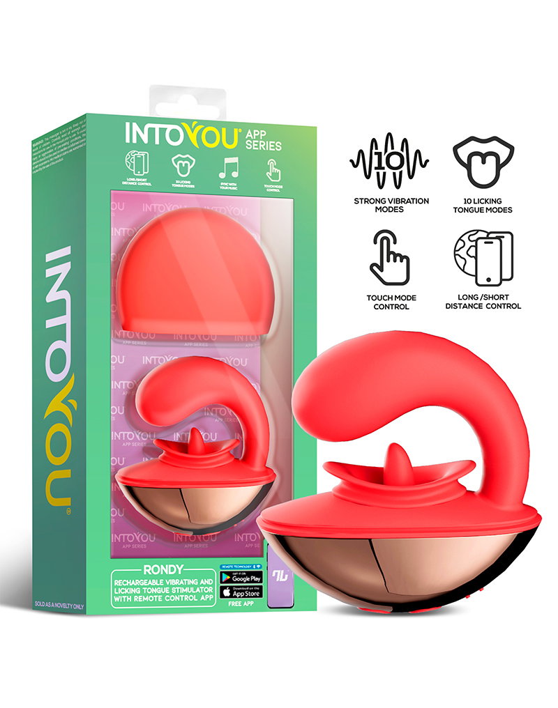 2: IY - Rondy - Klitorisvibrator & Leckzunge mit App - Rot
