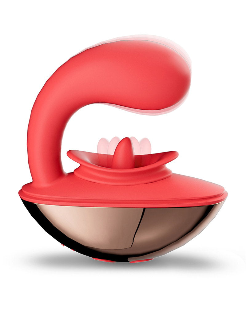 8: IY - Rondy - Klitorisvibrator & Leckzunge mit App - Rot