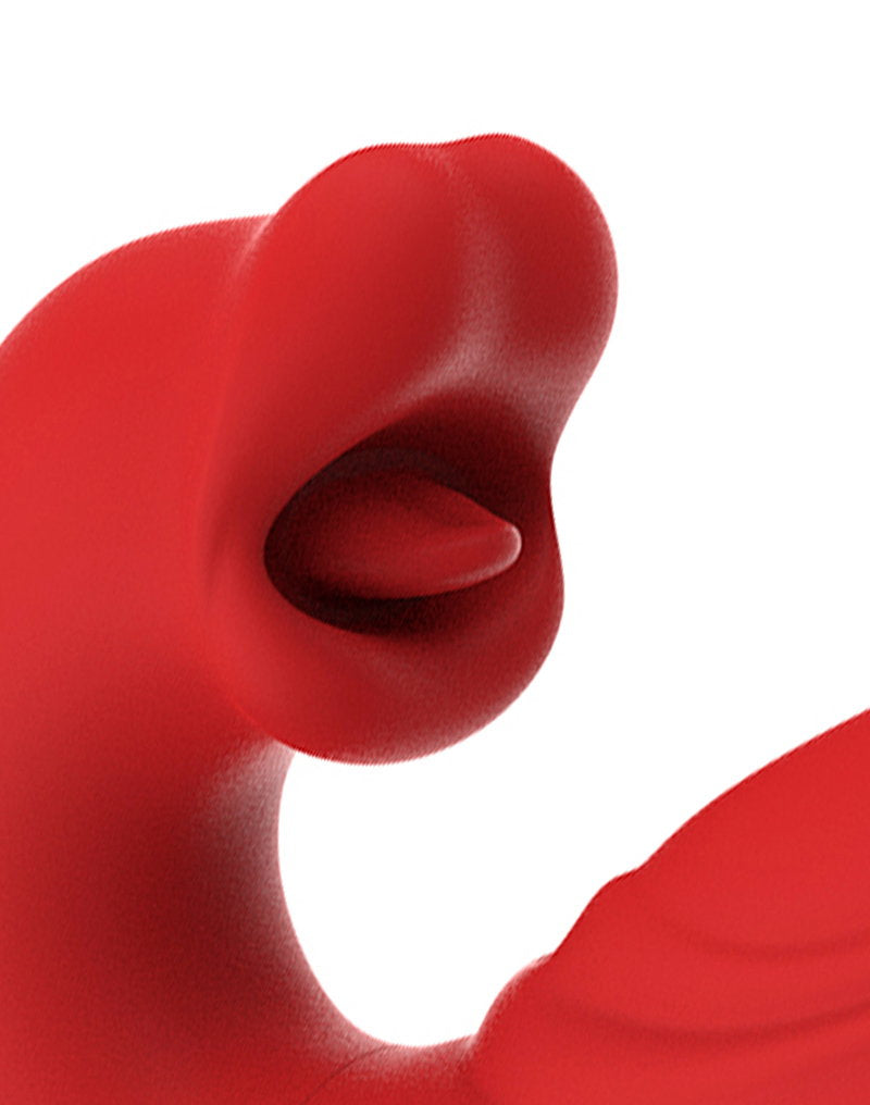 IY - Mouty - Beißender und schwingender Rabbit-Vibrator mit App - Rot