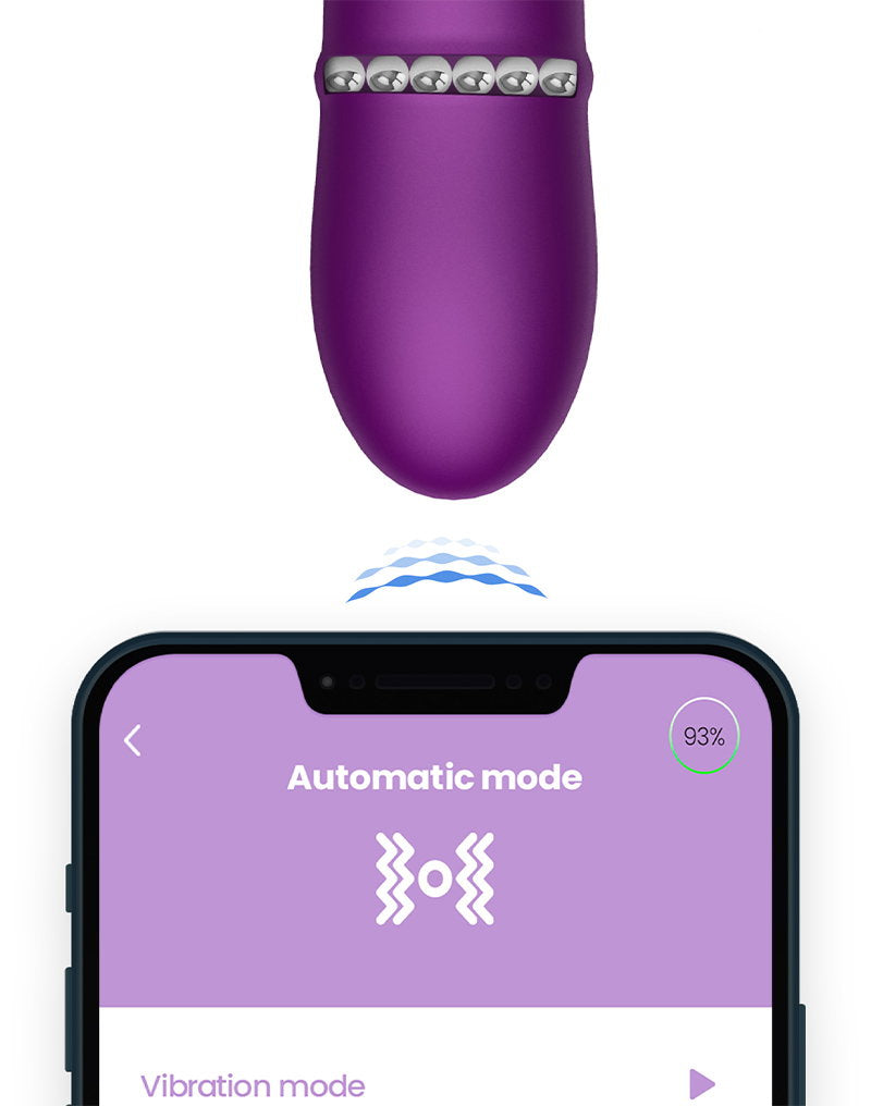 IY – Sendel – Rabbit-Vibrator – Vibrator mit Perlenring und App – Lila